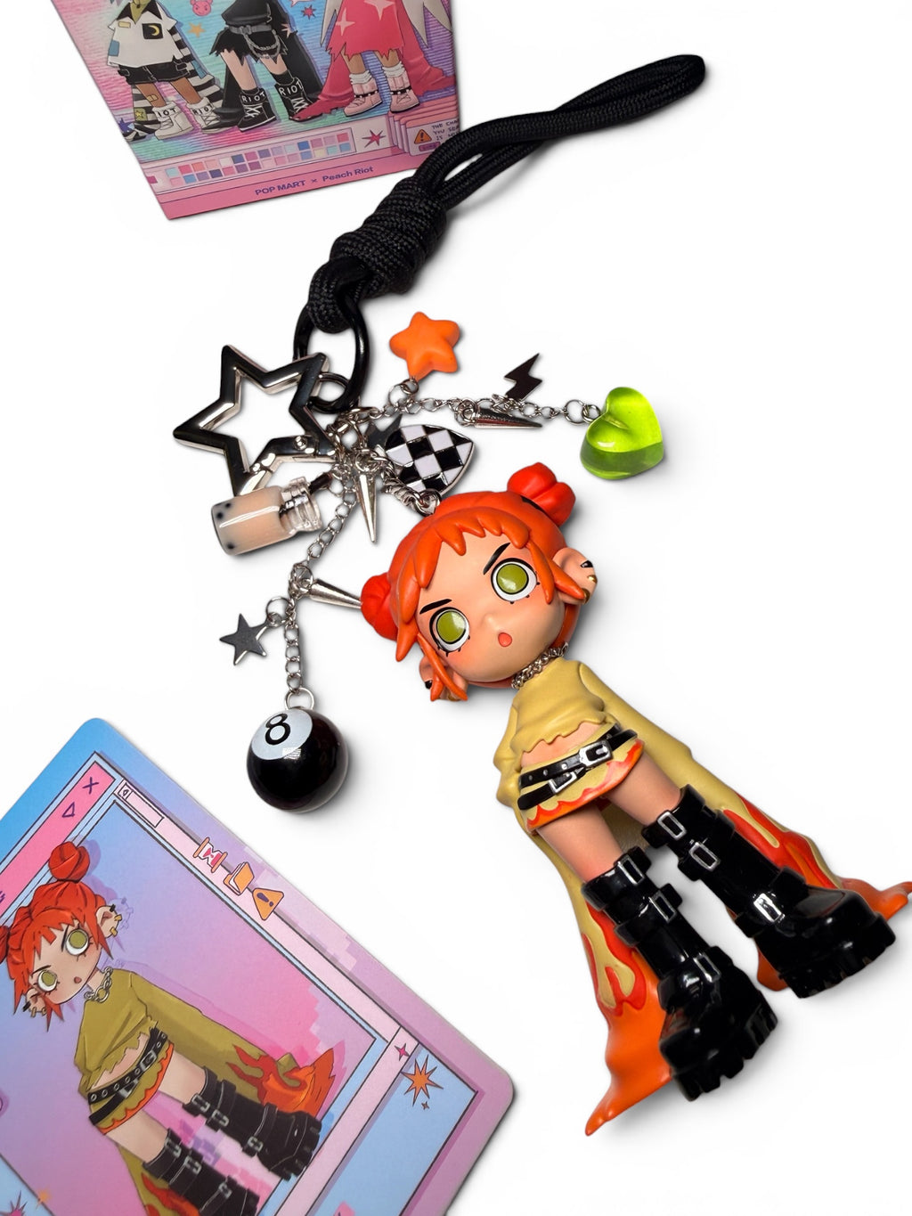 Pop Mart x lil Peach Riot- GIGI FIRE🔥🖤⚡️