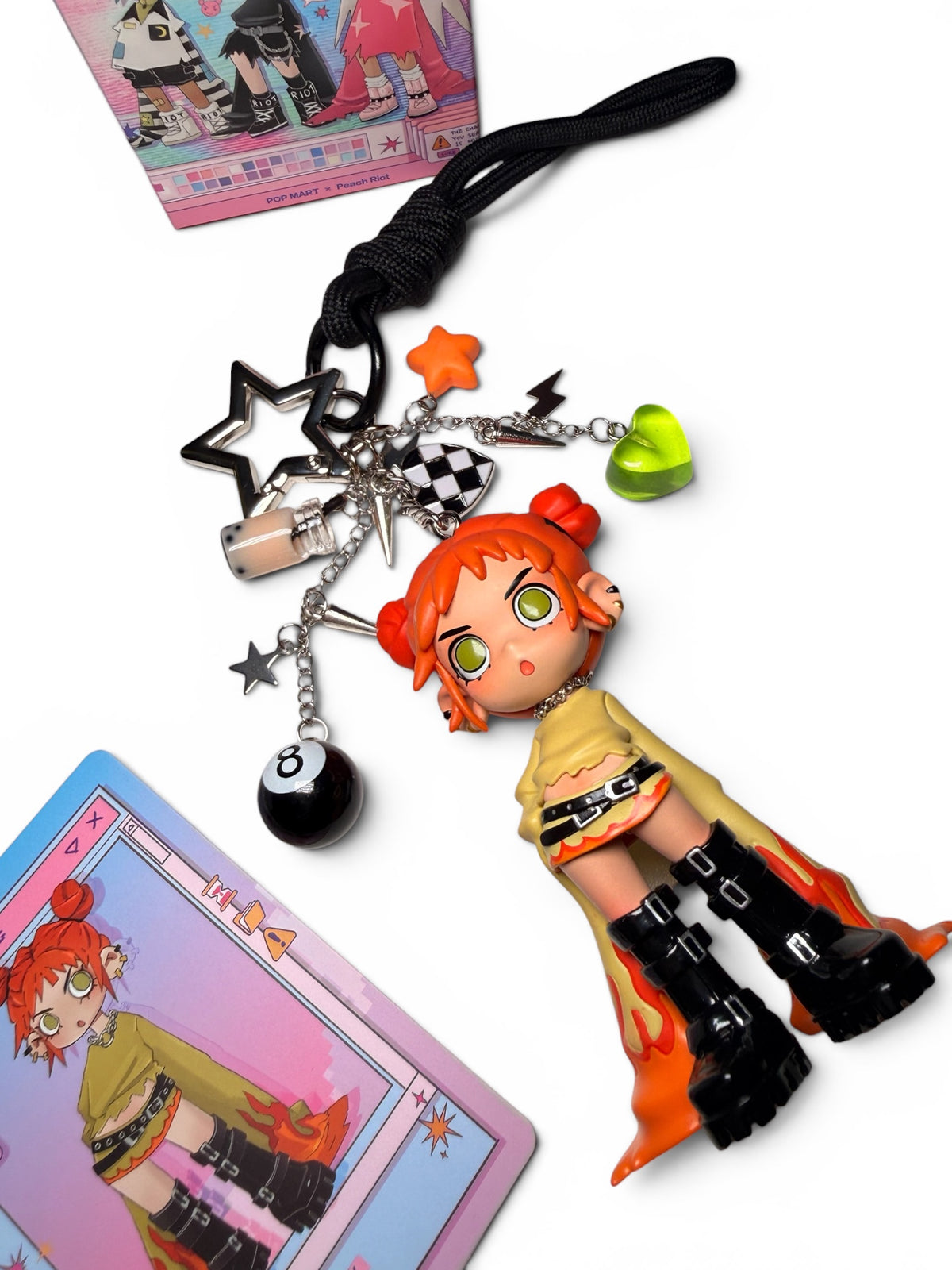 Pop Mart x lil Peach Riot- GIGI FIRE🔥🖤⚡️